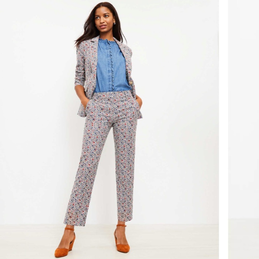 LOFT - Riviera Slim Pants In Floral